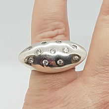 Load image into Gallery viewer, Vintage Sterling Silver and CZ Ring
