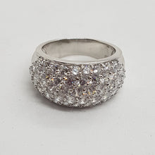 Load image into Gallery viewer, Sterling Silver CZ Bombe Ring
