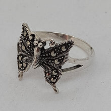 Load image into Gallery viewer, Sterling Silver Marcasite Butterfly Ring
