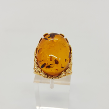 Load image into Gallery viewer, Sterling Silver Amber Ring.
