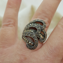 Load image into Gallery viewer, Sterling Silver Marcasite Ring
