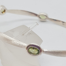 Load image into Gallery viewer, Handmade Sterling Silver Peridot Bangle
