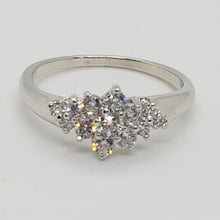 Load image into Gallery viewer, Sterling Silver CZ Cluster Ring
