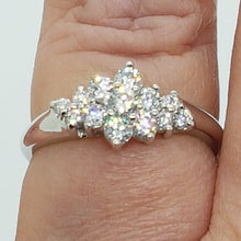 Load image into Gallery viewer, Sterling Silver CZ Cluster Ring
