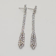 Load image into Gallery viewer, Sterling Silver CZ Drop Earrings
