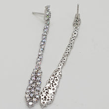 Load image into Gallery viewer, Sterling Silver CZ Drop Earrings
