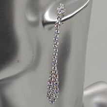 Load image into Gallery viewer, Sterling Silver CZ Drop Earrings
