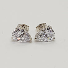 Load image into Gallery viewer, Sterling Silver White CZ Earrings
