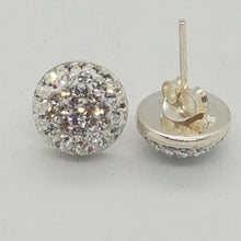 Load image into Gallery viewer, Sterling Silver CZ Stud Earrings
