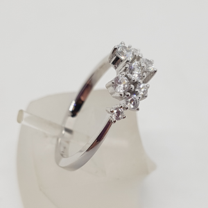 Sterling Silver Cluster CZ Ring