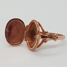 Load image into Gallery viewer, Sterling Silver Rose Gold Plated Locket Ring
