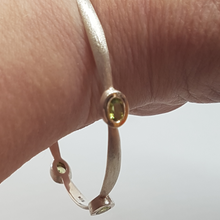 Load image into Gallery viewer, Handmade Sterling Silver Peridot Bangle
