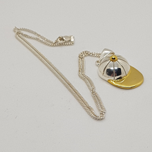 Load image into Gallery viewer, Sterling Silver and Gold Plated Jockeys Cap Pendant
