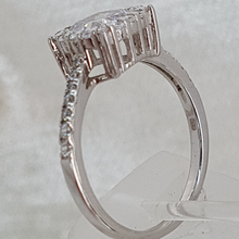 Load image into Gallery viewer, Sterling Silver Square Cut CZ Ring
