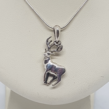 Load image into Gallery viewer, Handmade Sterling Silver Stag Pendant

