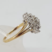 Load image into Gallery viewer, Vintage 9ct Gold Diamond Cluster Ring
