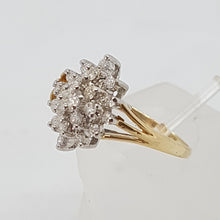 Load image into Gallery viewer, Vintage 9ct Gold Diamond Cluster Ring
