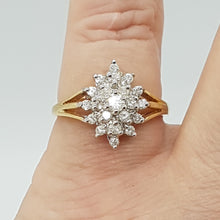Load image into Gallery viewer, Vintage 9ct Gold Diamond Cluster Ring
