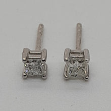 Load image into Gallery viewer, 9ct White Gold Diamond Stud Earrings
