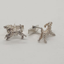 Load image into Gallery viewer, Sterling Silver Spaniel Cufflinks

