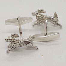 Load image into Gallery viewer, Sterling Silver Spaniel Cufflinks
