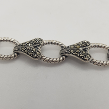 Load image into Gallery viewer, Sterling Silver Marcasite Bracelet
