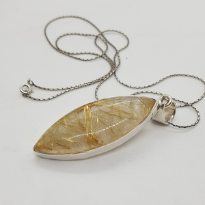 Sterling Silver Rutile Quartz Pendant