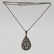 Load image into Gallery viewer, Sterling Silver Marcasite Pendant
