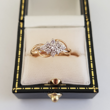 Load image into Gallery viewer, 9ct Gold and Diamond Cluster Ring
