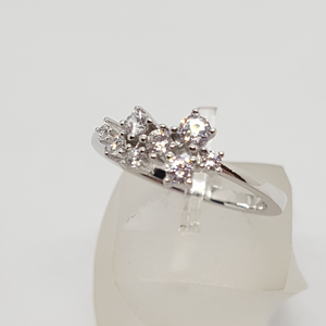 Sterling Silver Cluster CZ Ring