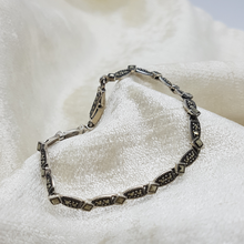 Load image into Gallery viewer, Sterling Silver Marcasite Bracelet
