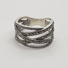 Load image into Gallery viewer, Sterling Silver Marcasite Ring
