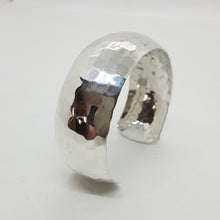 Load image into Gallery viewer, Sterling Silver Hammered Finish Cuff Bracelet

