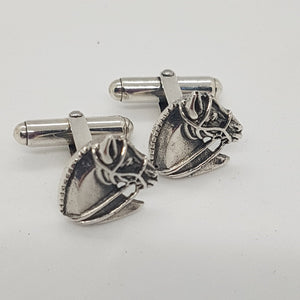 Sterling Silver Horse Head Cufflinks