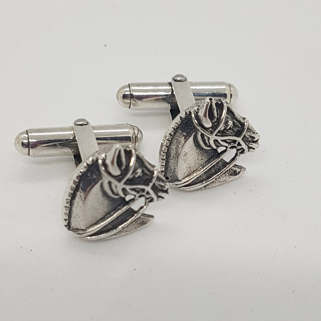 Sterling Silver Horse Head Cufflinks