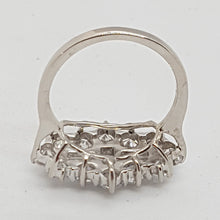 Load image into Gallery viewer, Sterling Silver CZ Cluster Boat Ring
