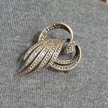 Load image into Gallery viewer, Antique Sterling Silver Marcasite Brooch
