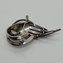 Load image into Gallery viewer, Antique Sterling Silver Marcasite Brooch
