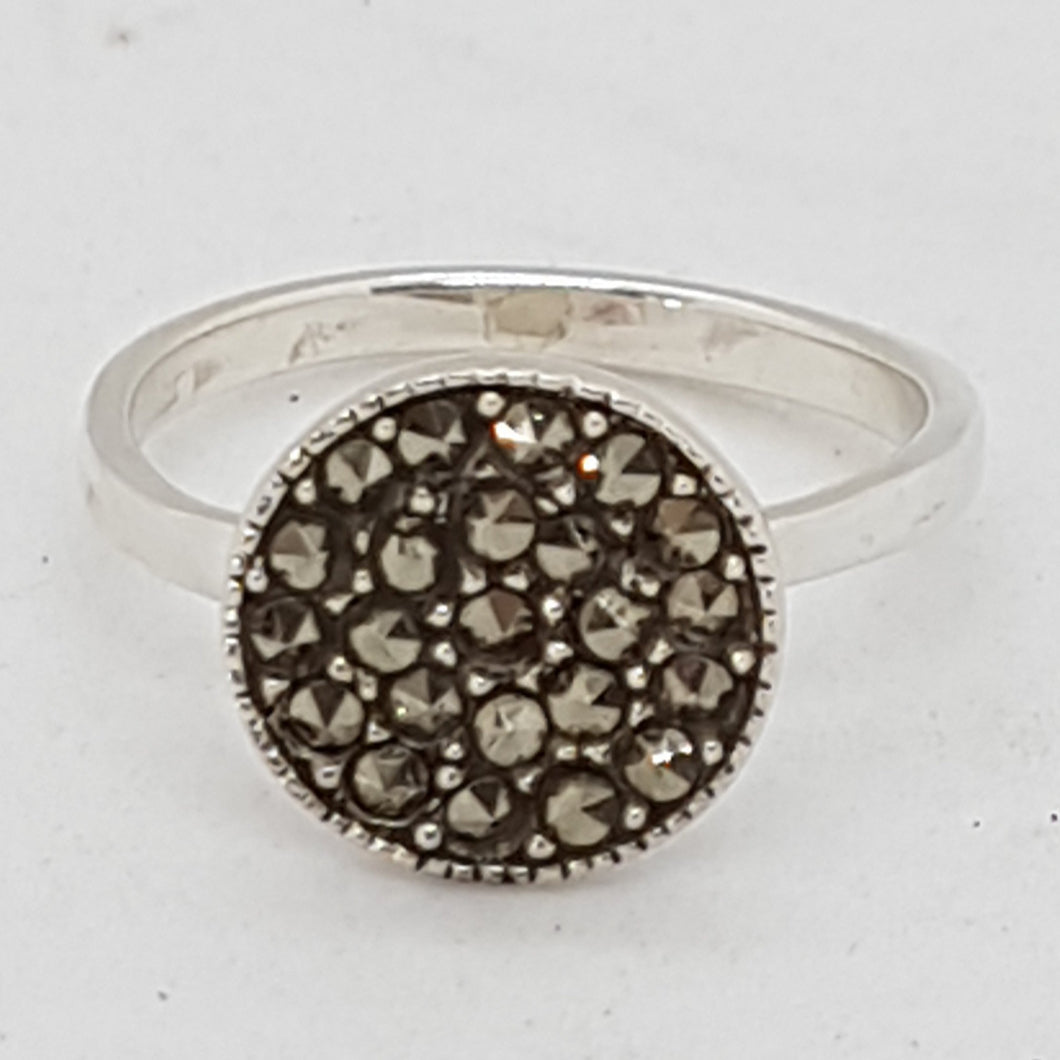 Sterling Silver Marcasite Circle Ring