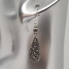 Load image into Gallery viewer, Sterling Silver Marcasite Drop Earrings
