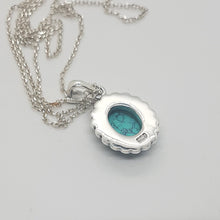 Load image into Gallery viewer, Sterling Silver Turquoise Marcasite Pendant
