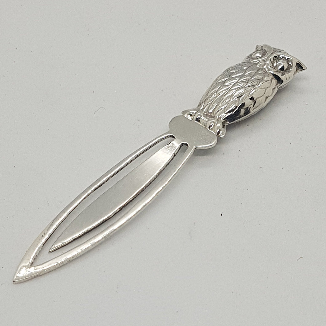 Sterling Silver Owl Bookmark