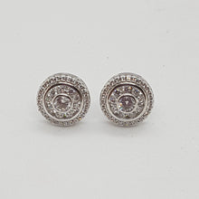 Load image into Gallery viewer, Sterling Silver White CZ Stud Earrings
