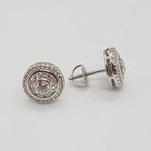 Load image into Gallery viewer, Sterling Silver White CZ Stud Earrings
