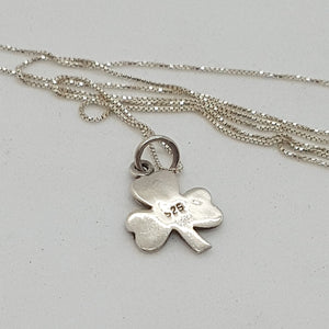 Sterling Silver Marcasite Shamrock Pendant