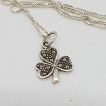 Load image into Gallery viewer, Sterling Silver Marcasite Shamrock Pendant
