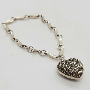Silver and Marcasite Bracelet-nessadorantiques-nessadorantiques