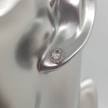 Load image into Gallery viewer, Sterling Silver and CZ Stud Earrings
