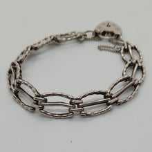 Load image into Gallery viewer, Vintage Sterling Silver Gate Bracelet
