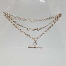 Load image into Gallery viewer, Sterling Silver T-Bar Necklace and Bracelet
